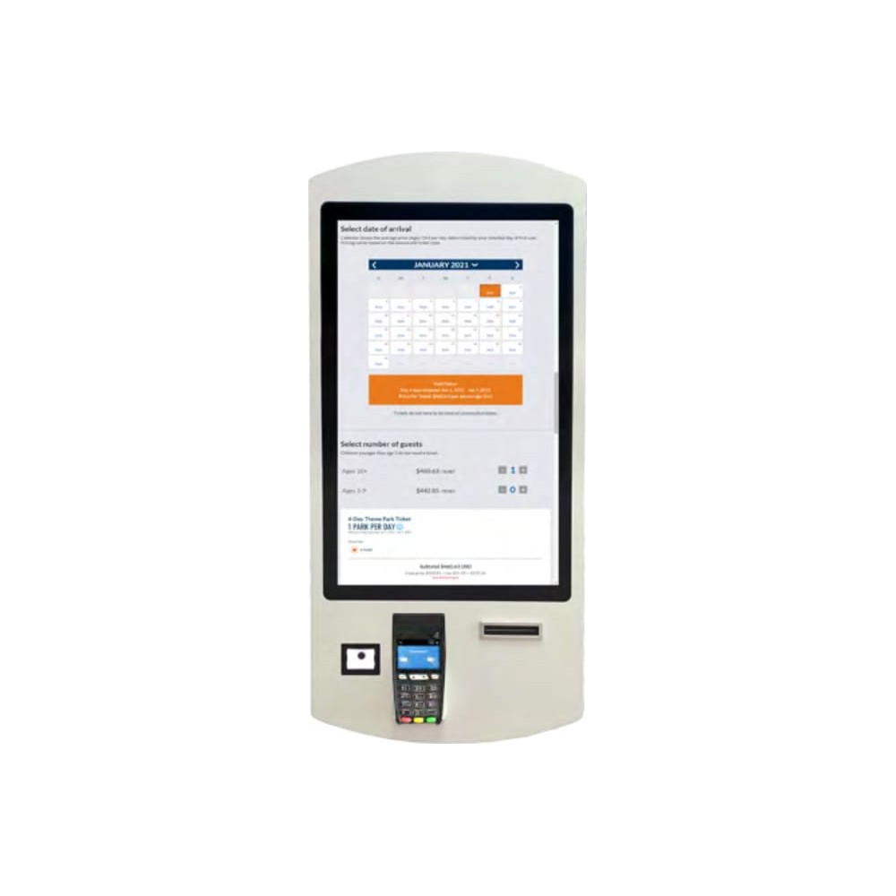 CASSA SELF SERVICE 32 TOUCH STAFFA A PARETE PC I3 INTEGRATO